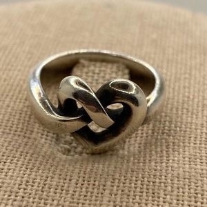 James Avery Sterling Silver Heart Knot Ring Size 5